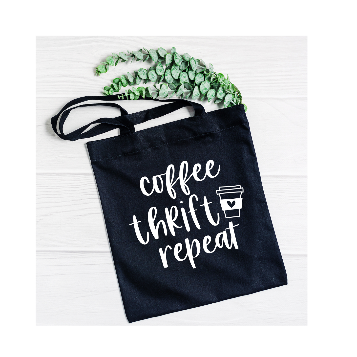Coffee Thrift Repeat Tote Bag