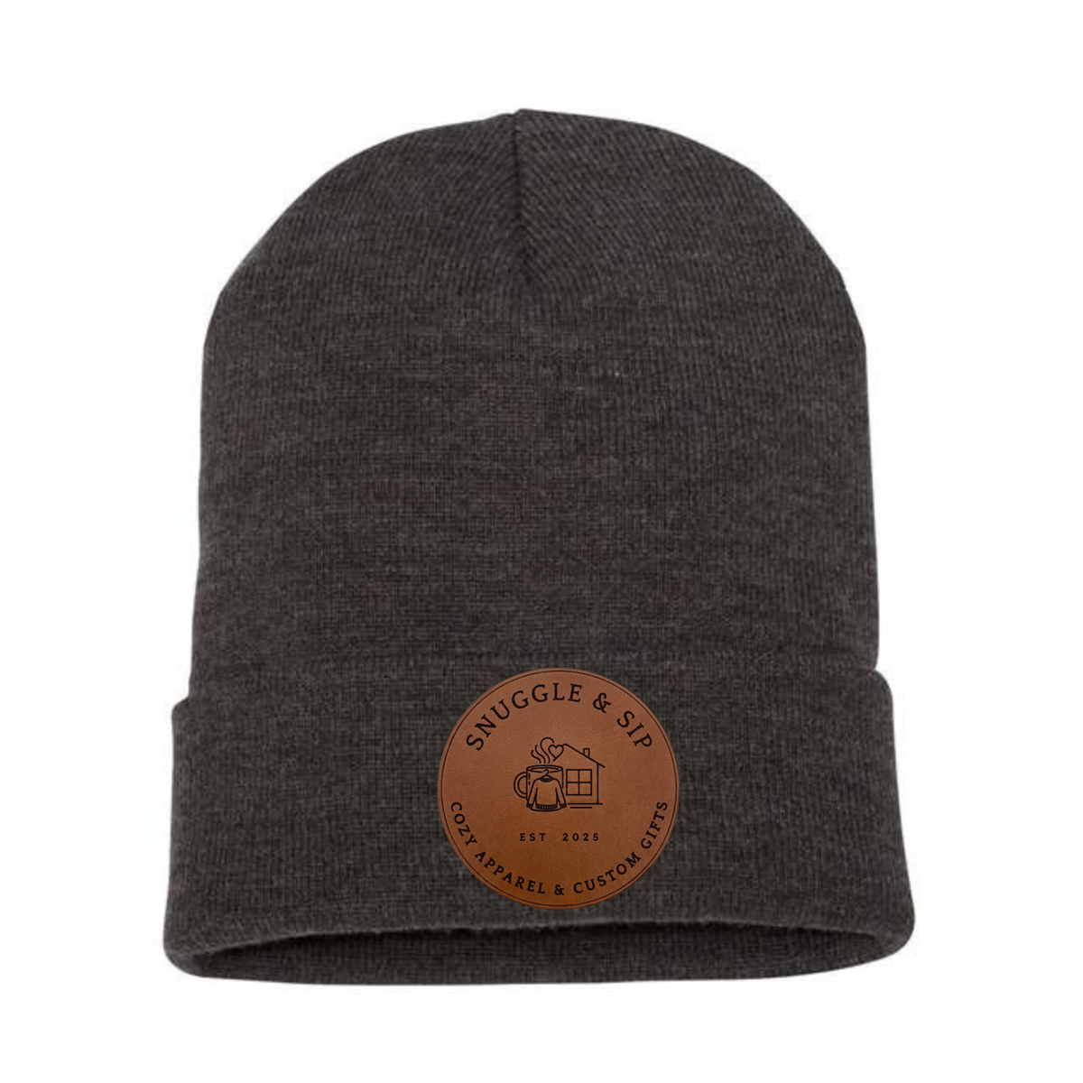 Snuggle & Sip Cuffed Knit Beanie