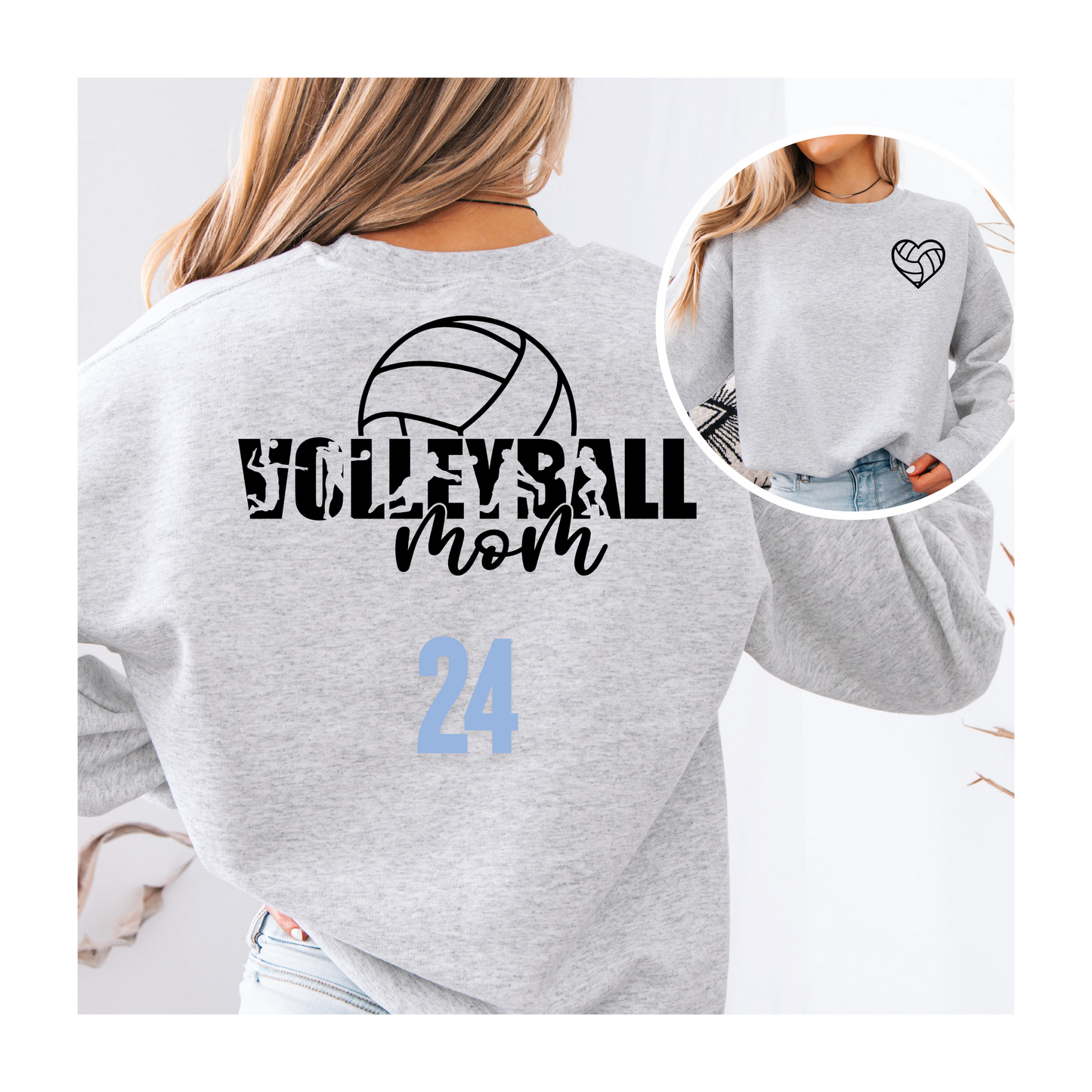 Love for My Favorite Volleyball Player Crewneck