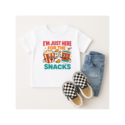 Just Here For The Snacks Kids T-Shirt