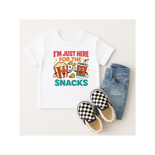 Just Here For The Snacks Kids T-Shirt