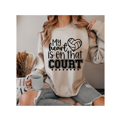 My Heart is on that Court Volleyball Crewneck
