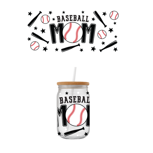 Baseball Mom Glass Libby Cup