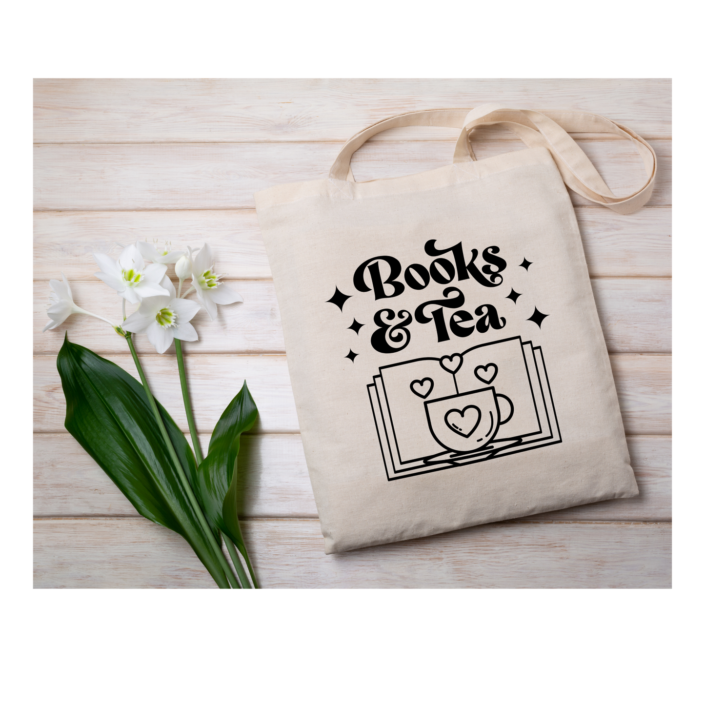 Books & Tea Tote Bag