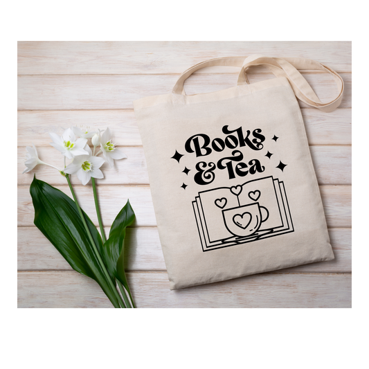 Books & Tea Tote Bag