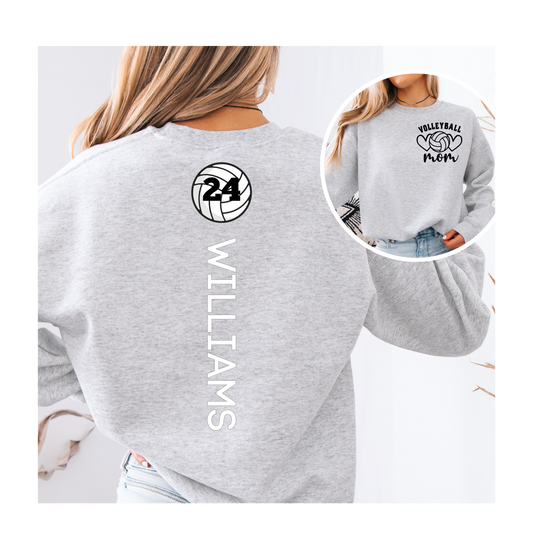 Volleyball Mom Volleyball Crewneck