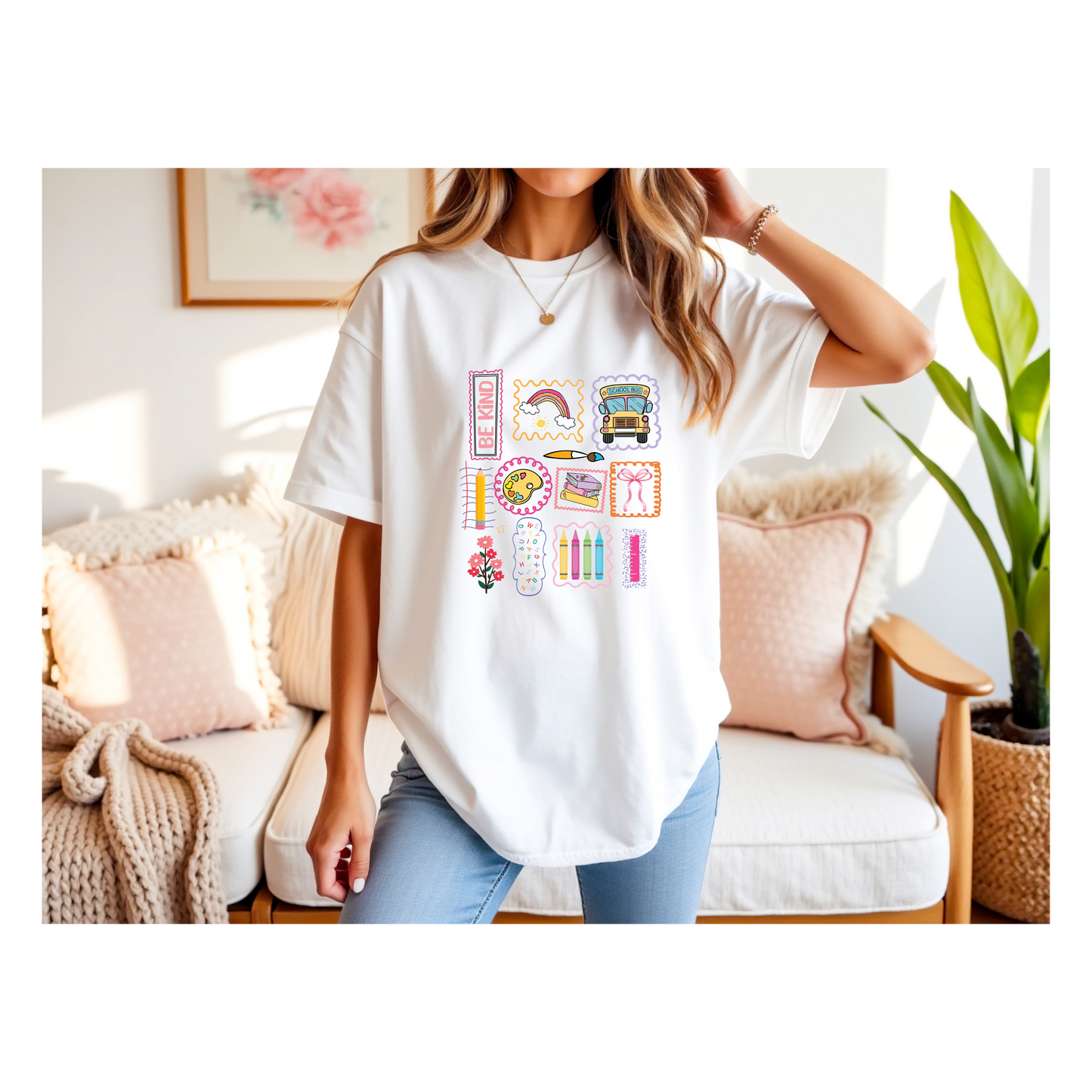 Playful School Collage T-Shirt