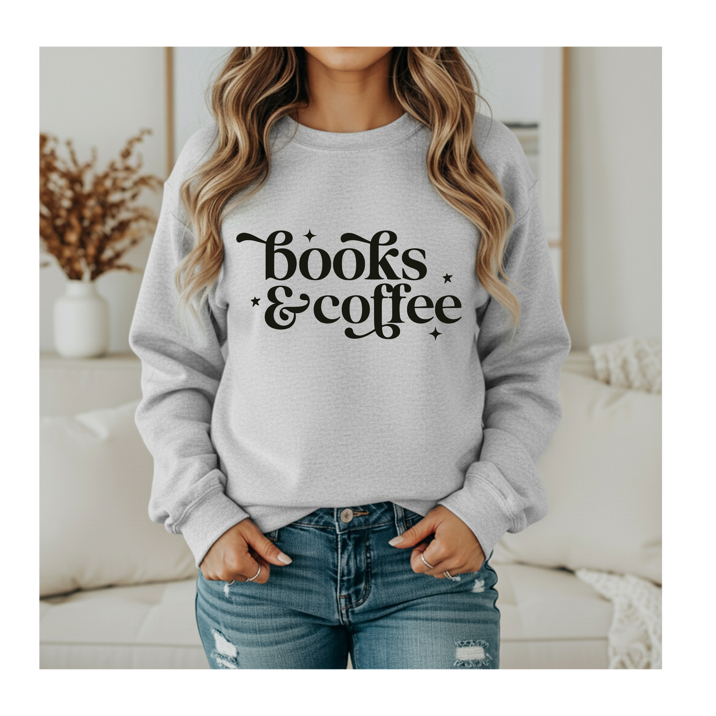 Books and Coffee Crewneck