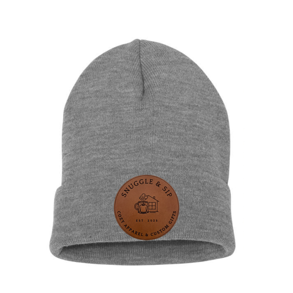Snuggle & Sip Cuffed Knit Beanie