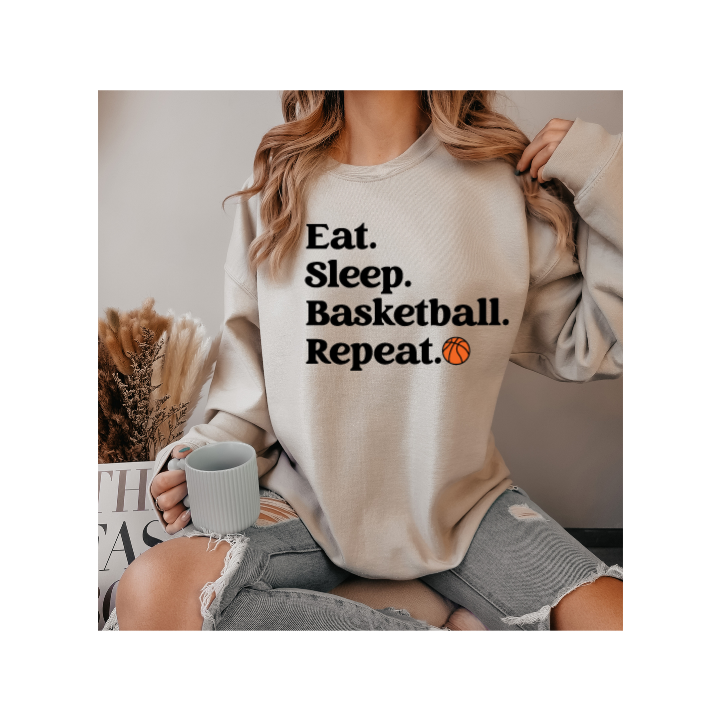 Eat Sleep Basketball Repeat Crewneck
