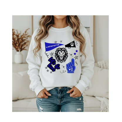 Lafayette School Spirit Doodle Crewneck