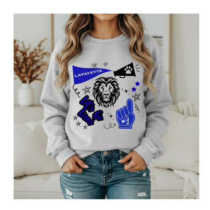 Lafayette School Spirit Doodle Crewneck