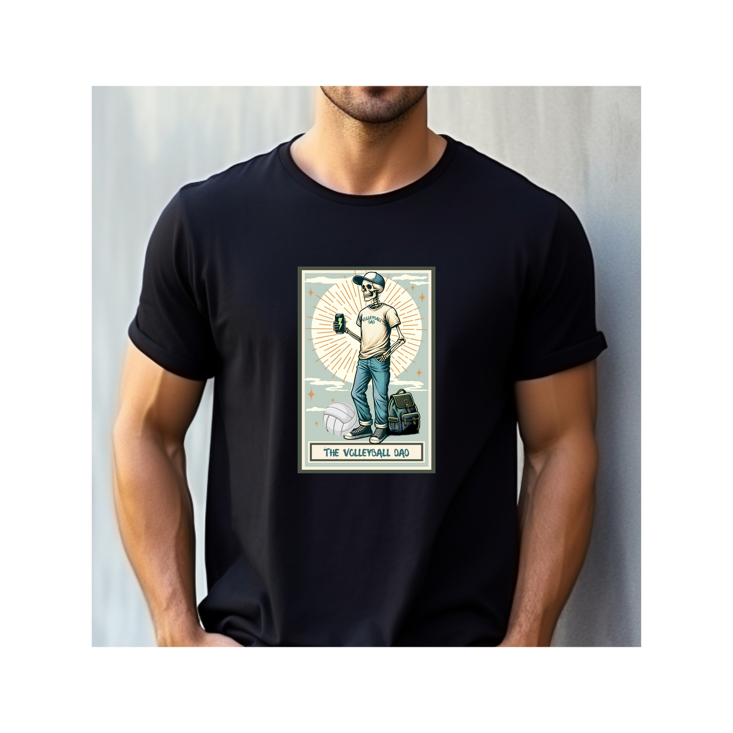 Skeleton Volleyball Dad T-Shirt