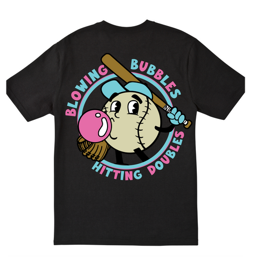Blowing Bubbles Hitting Doubles Kids T-Shirt