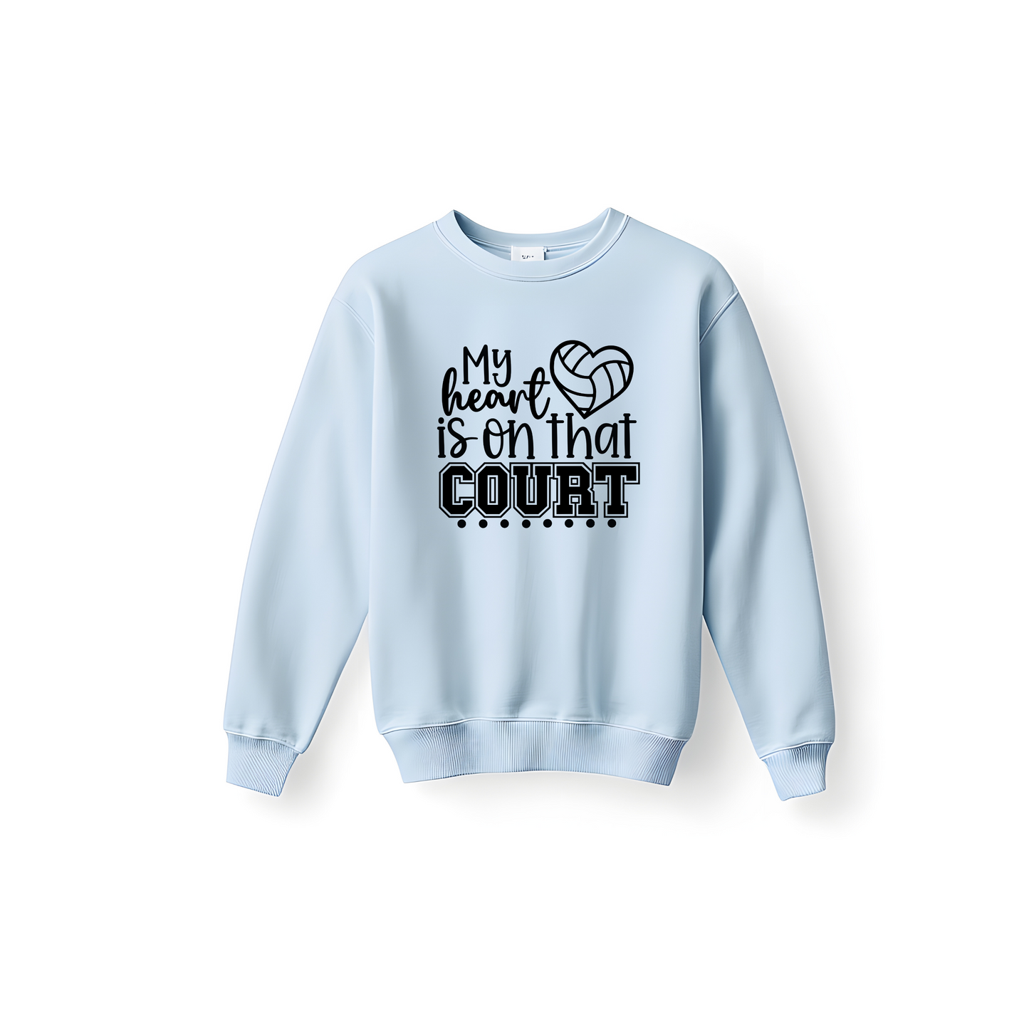 My Heart is on that Court Volleyball Crewneck