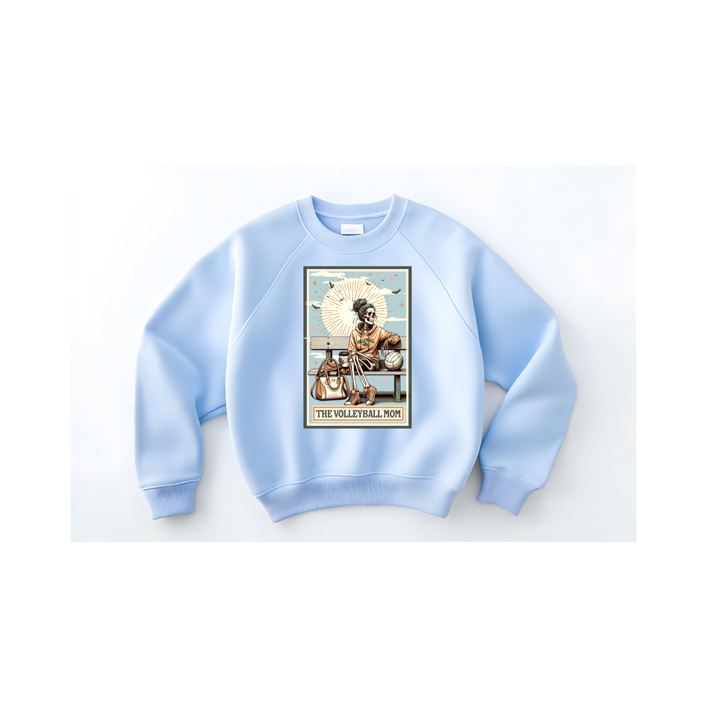 The Volleyball Mom Skeleton Crewneck