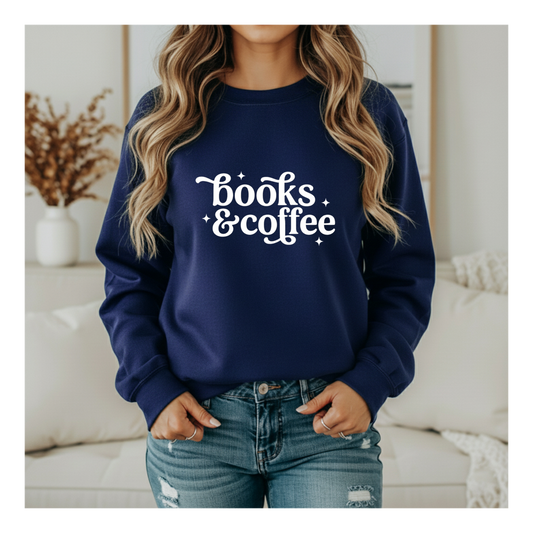 Books and Coffee Crewneck