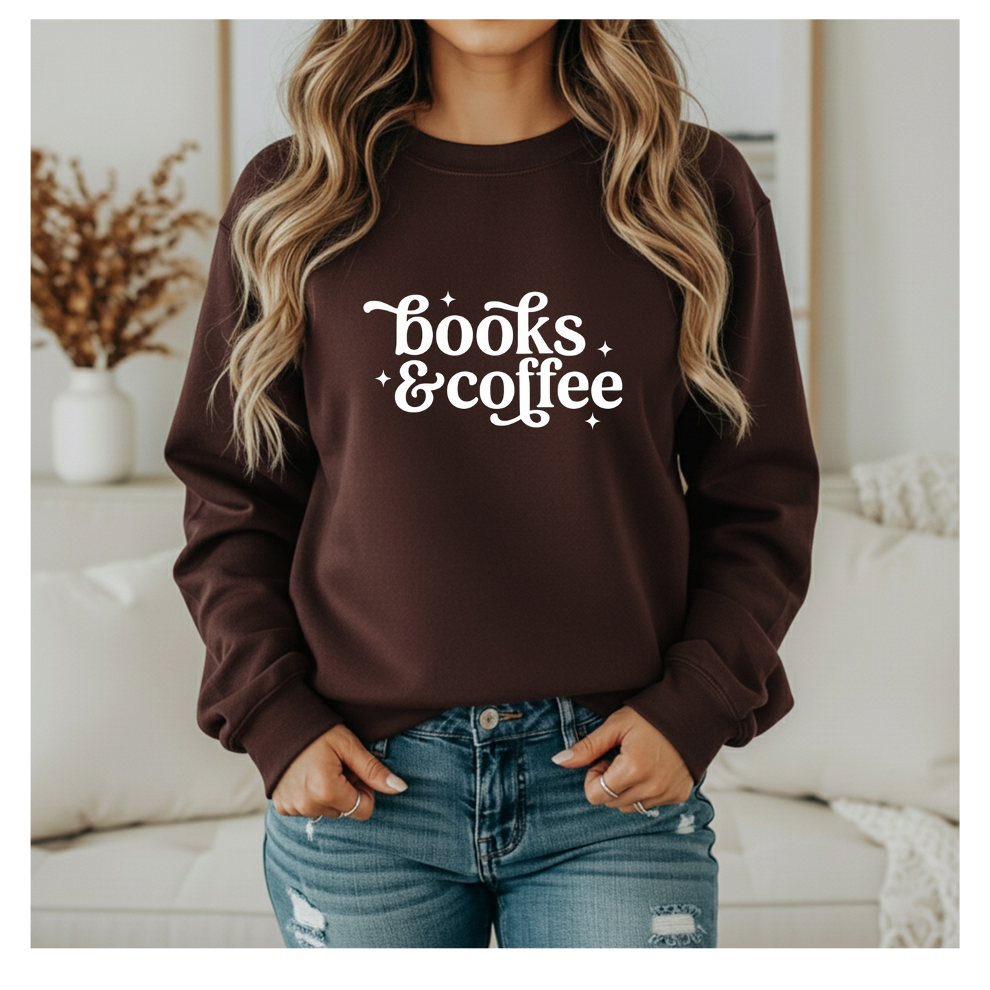 Books and Coffee Crewneck