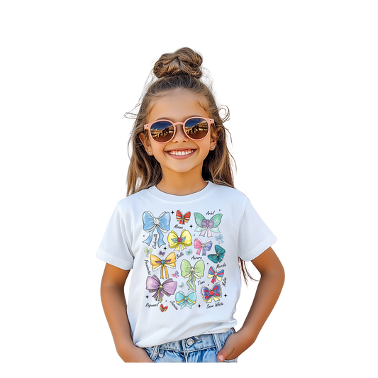 Camiseta infantil con lazos de princesa