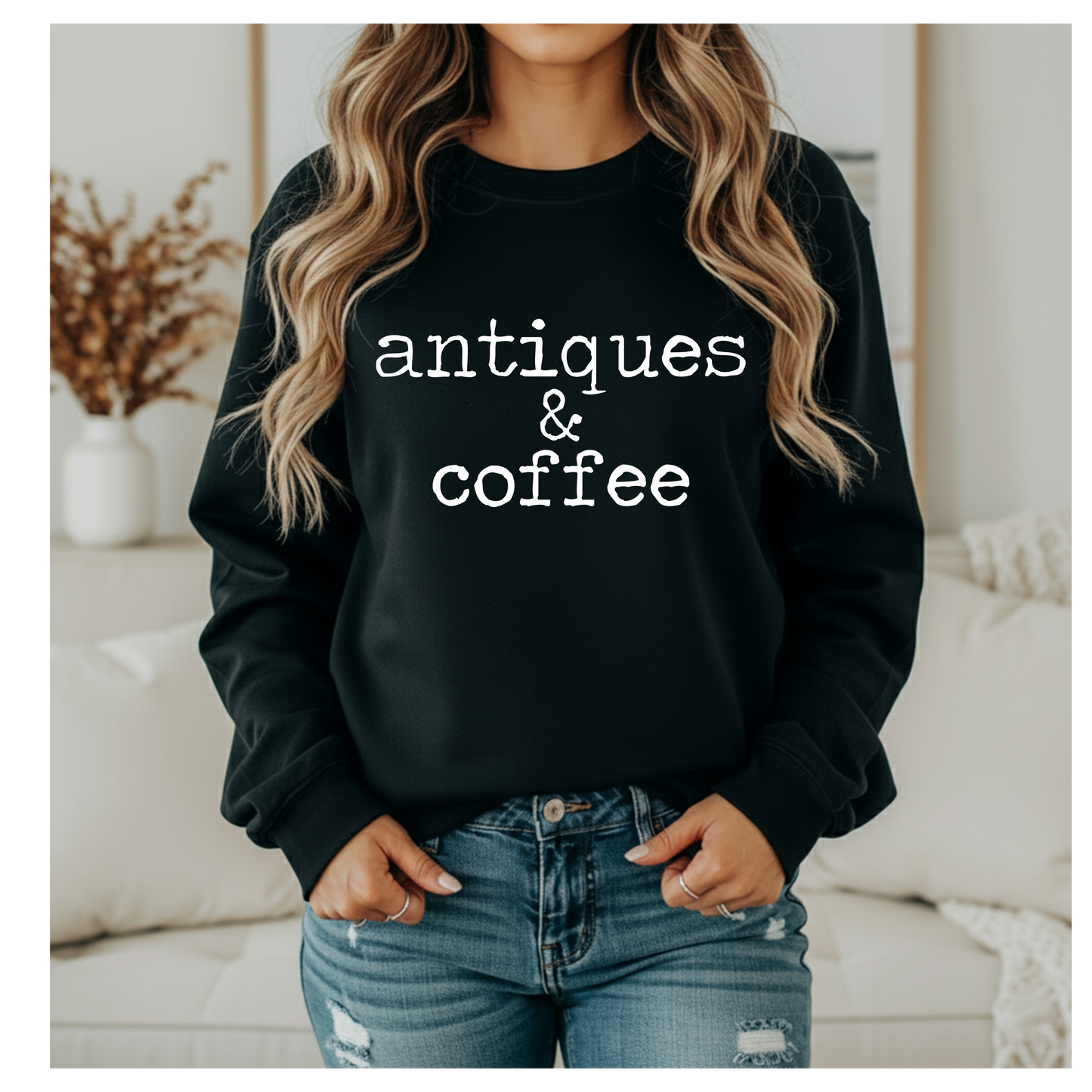 Antiques and Coffee Crewneck