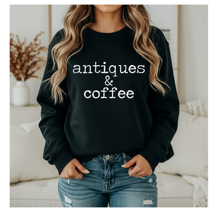 Antiques and Coffee Crewneck