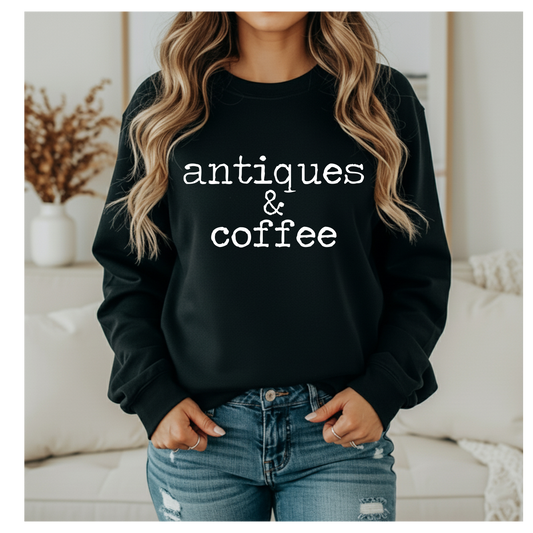 Antiques and Coffee Crewneck