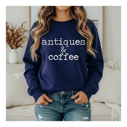 Antiques and Coffee Crewneck