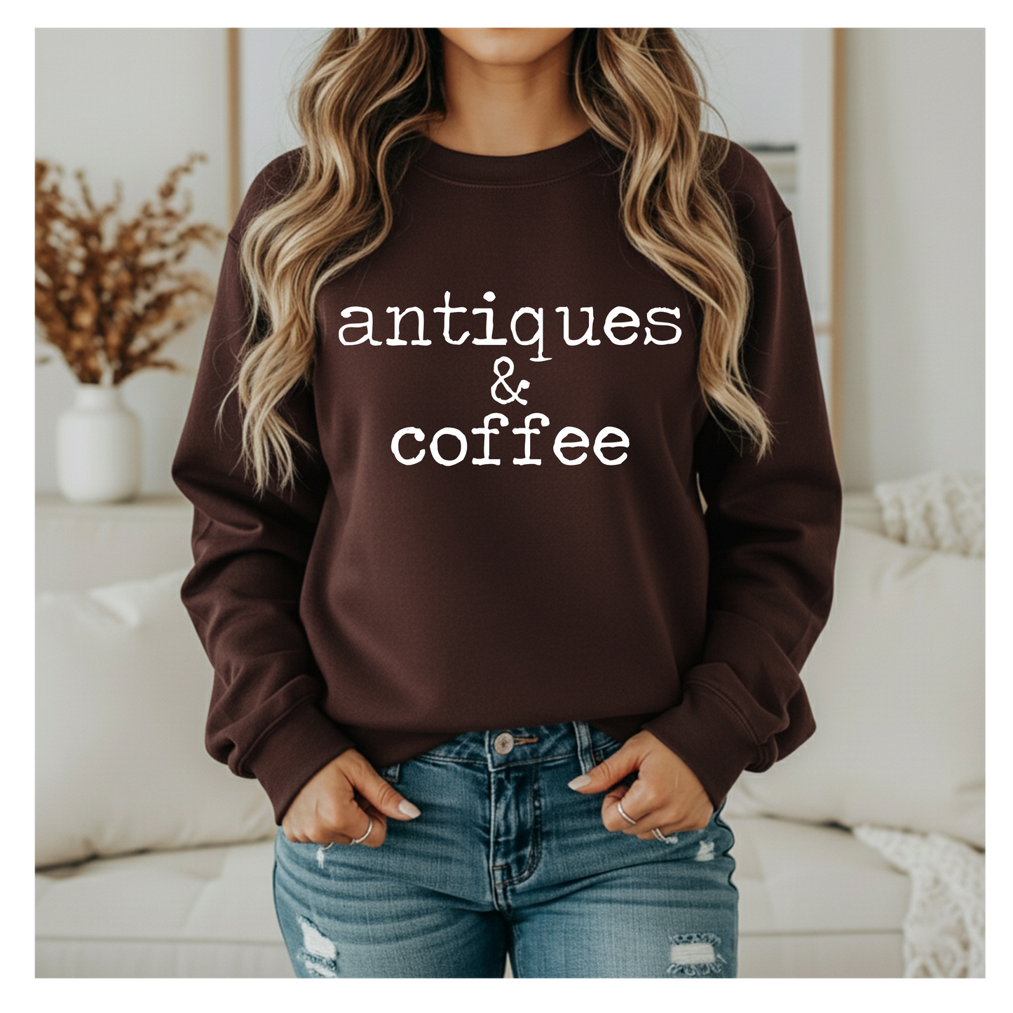 Antiques and Coffee Crewneck