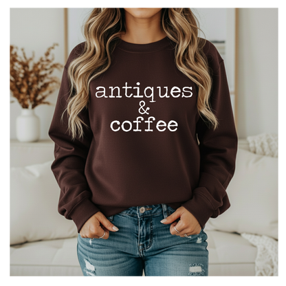 Antiques and Coffee Crewneck