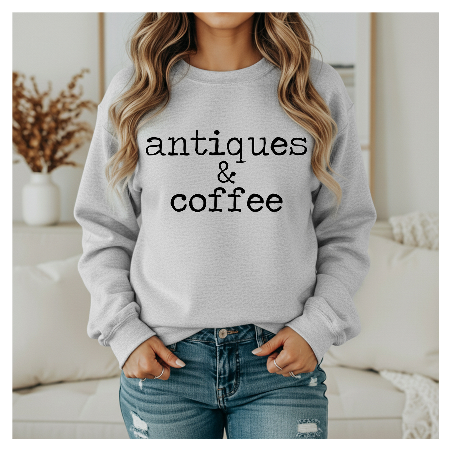 Antiques and Coffee Crewneck