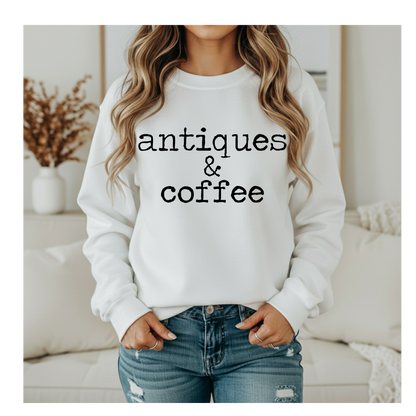 Antiques and Coffee Crewneck