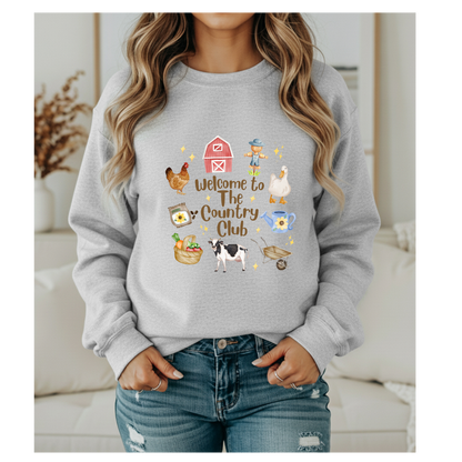 Welcome to the Country Club Crewneck