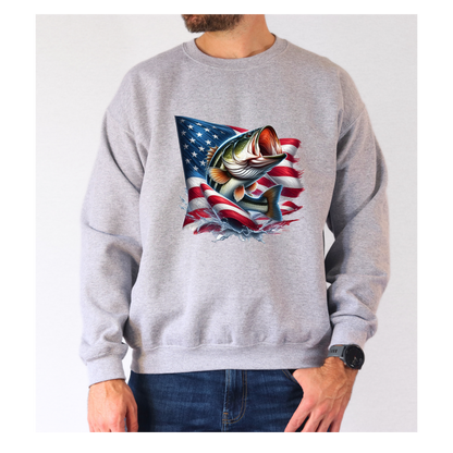 Patriotic Bass Crewneck