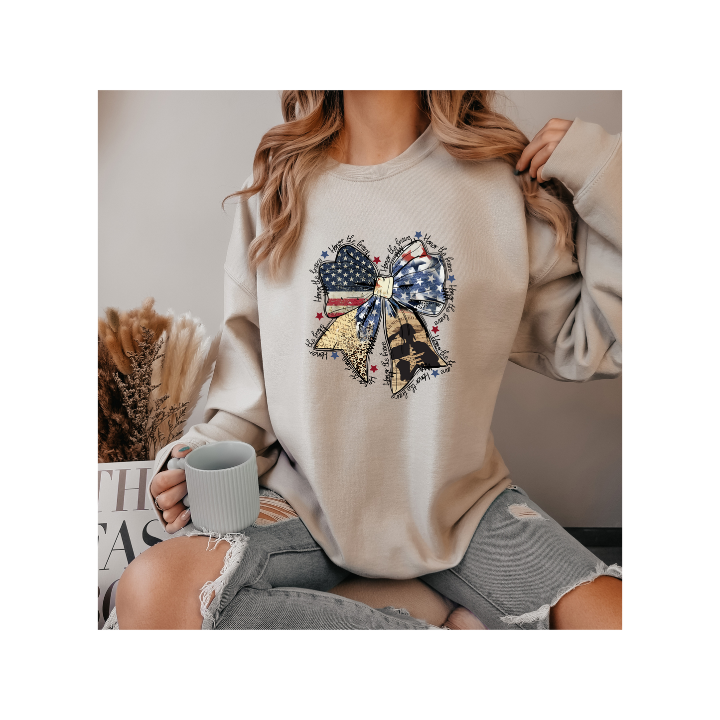 Patriotic Bow Sweater