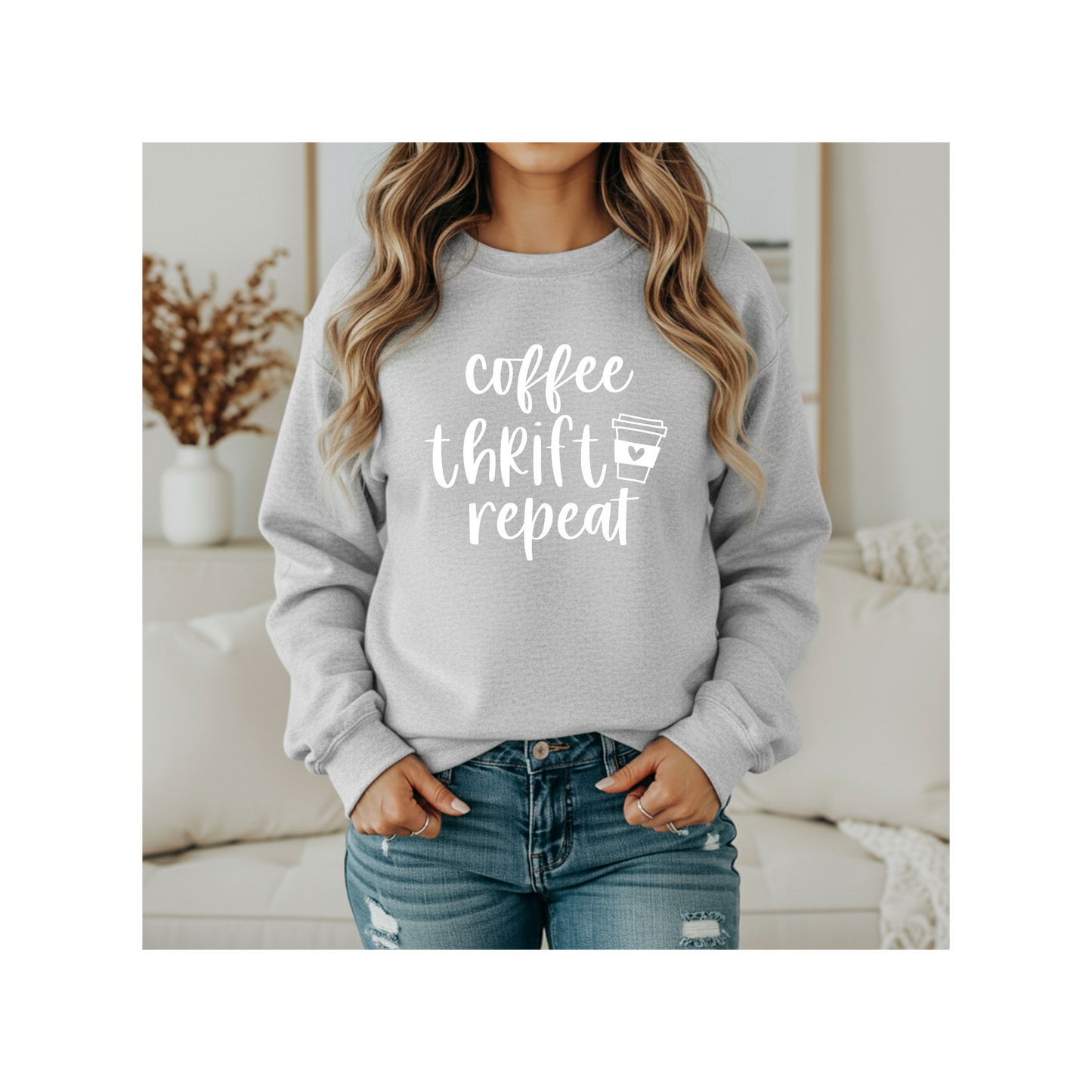Coffee Thrift Repeat Crewneck