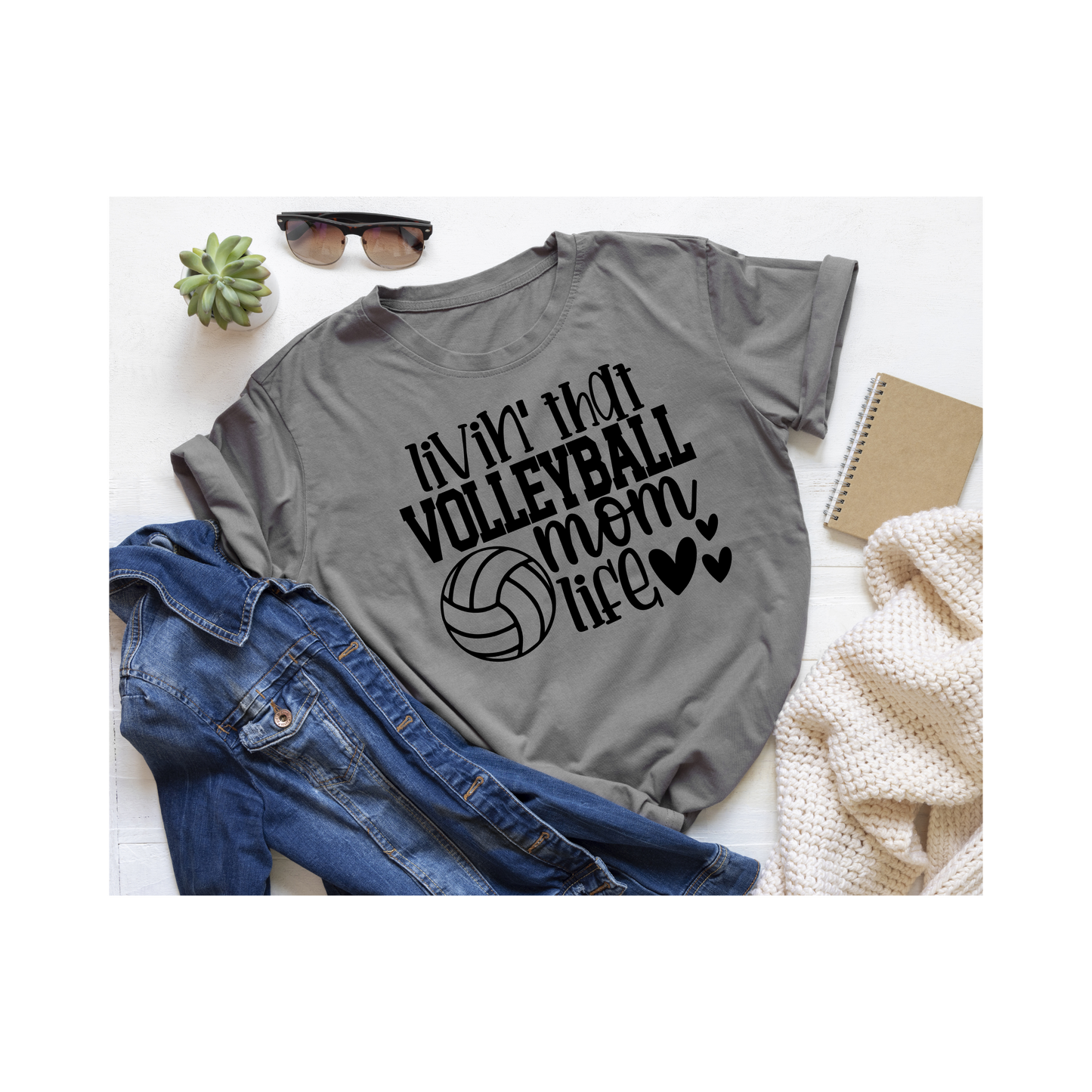 Livin' That Volleyball Mom Life T-Shirt