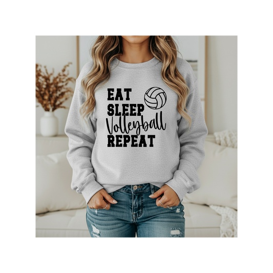 Eat Sleep Volleyball Repeat Crewneck