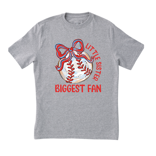 Little Sister Biggest Fan Kids T-Shirt