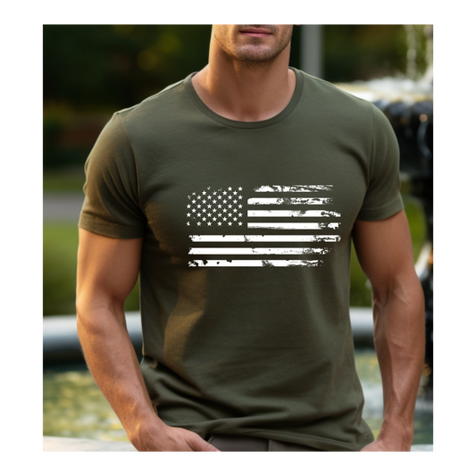 Distressed American Flag T-Shirt