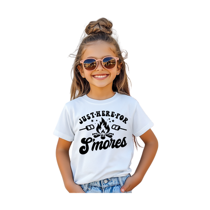 Just Here For S'mores Kids T-Shirt