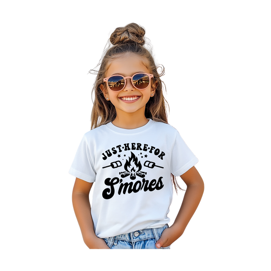 Just Here For S'mores Kids T-Shirt