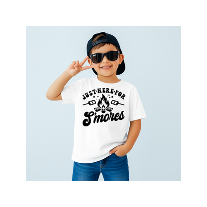 Just Here For S'mores Kids T-Shirt