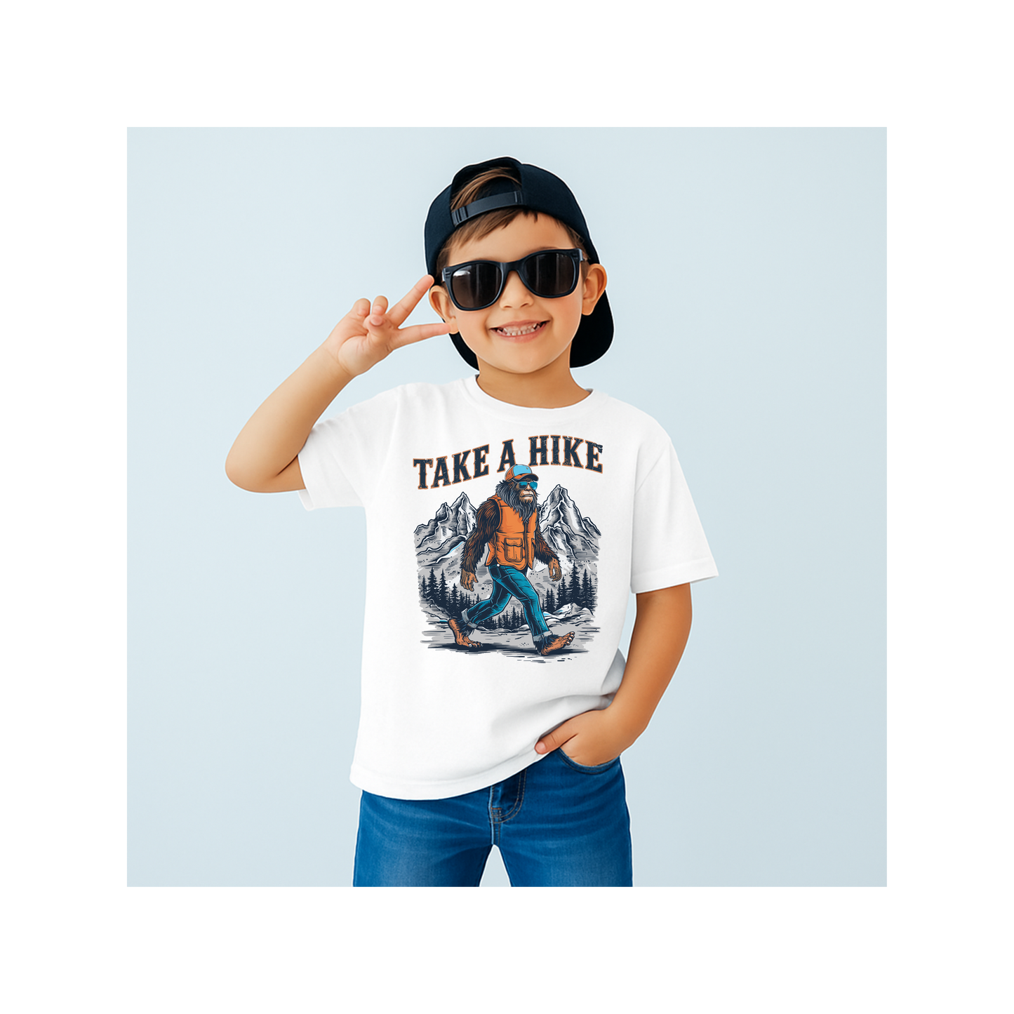 Camiseta infantil Bigfoot Take a Hike
