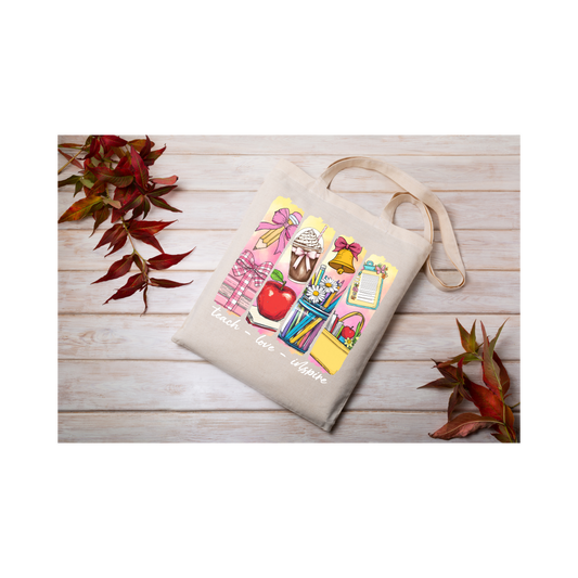 Teach, Love, Inspire Tote Bag