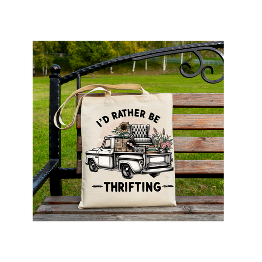 I'd Rather Be Thrifting Tote Bag
