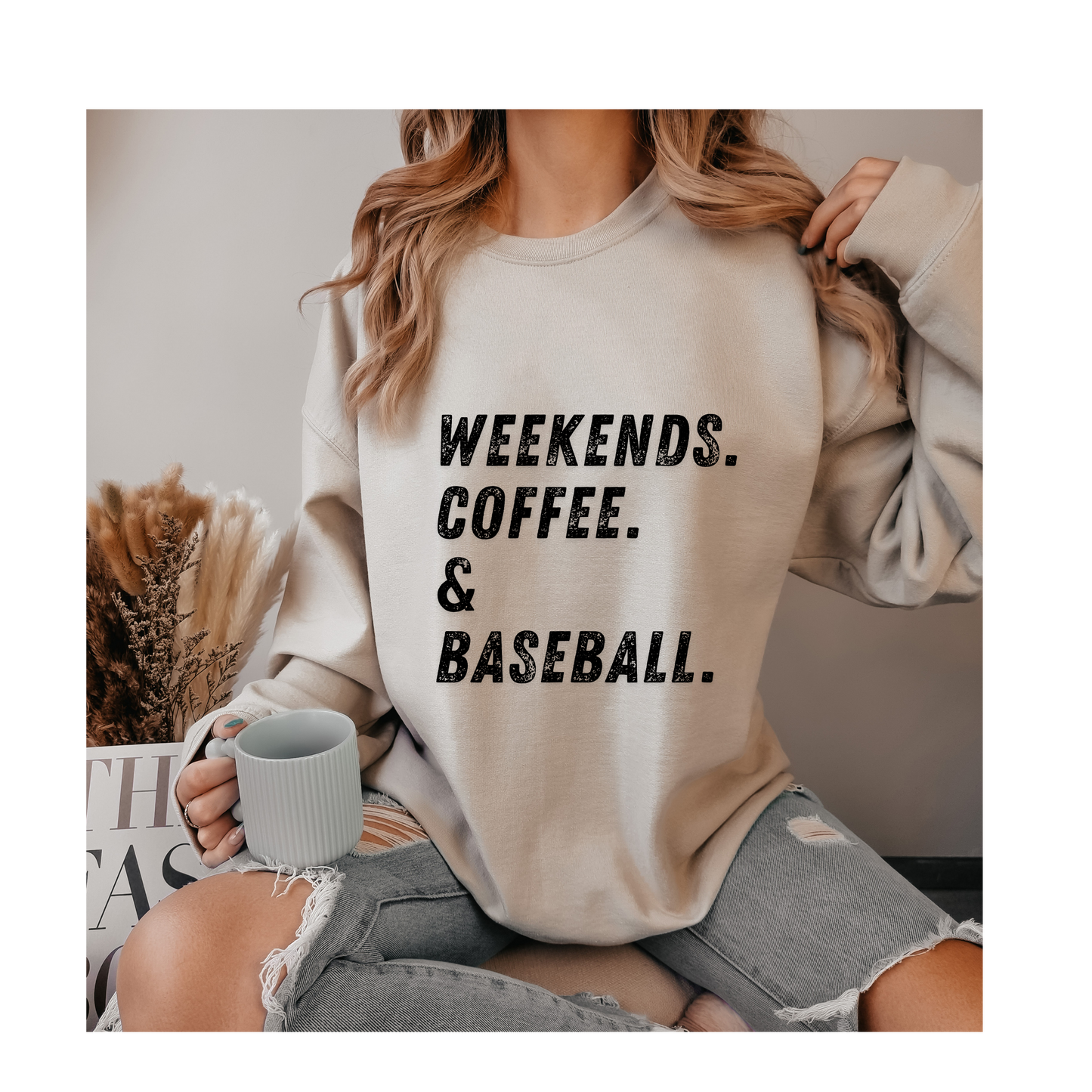 Weekends, Coffee, & Baseball Crewneck