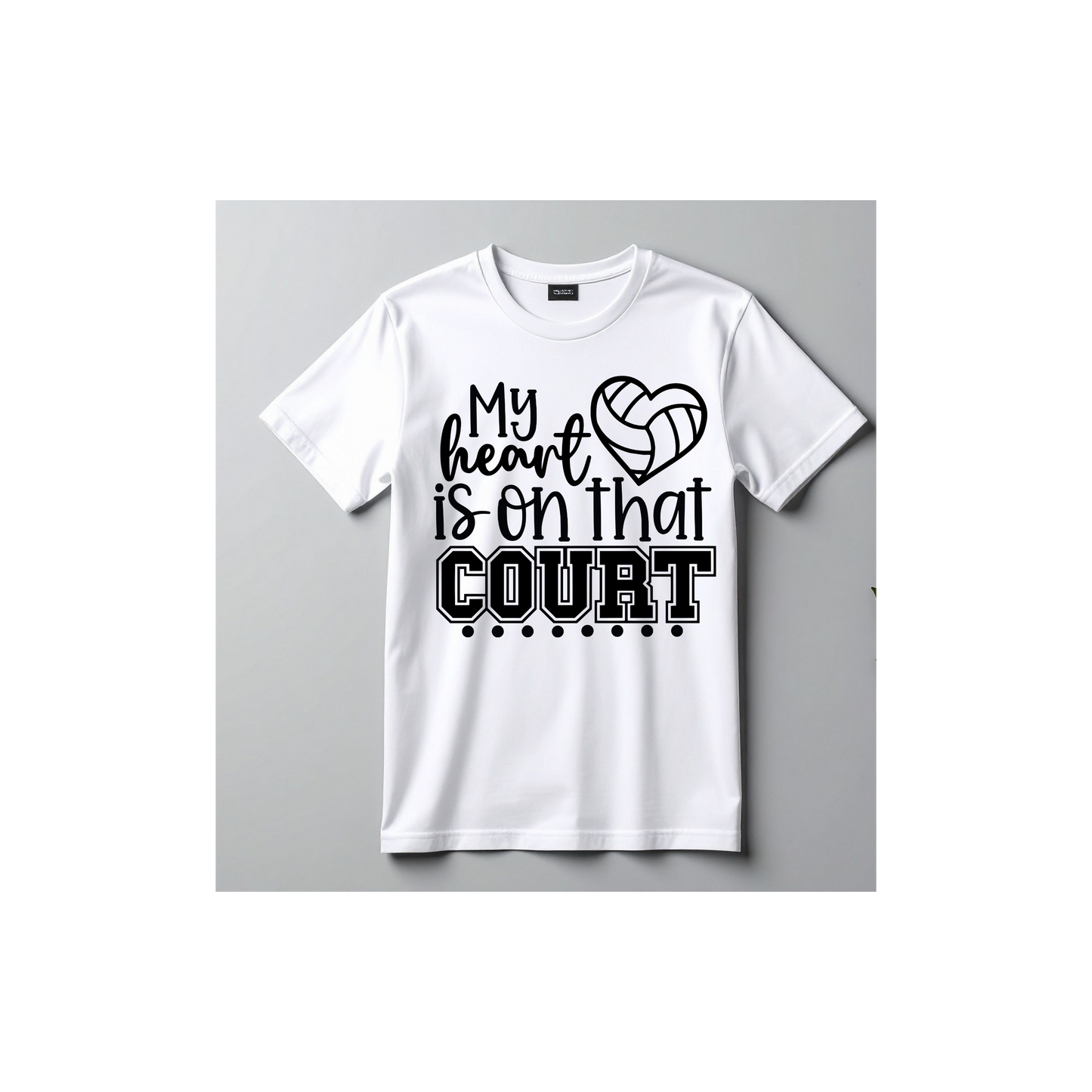 My Heart Is On That Court Volleyball T-shirt