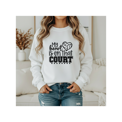My Heart is on that Court Volleyball Crewneck