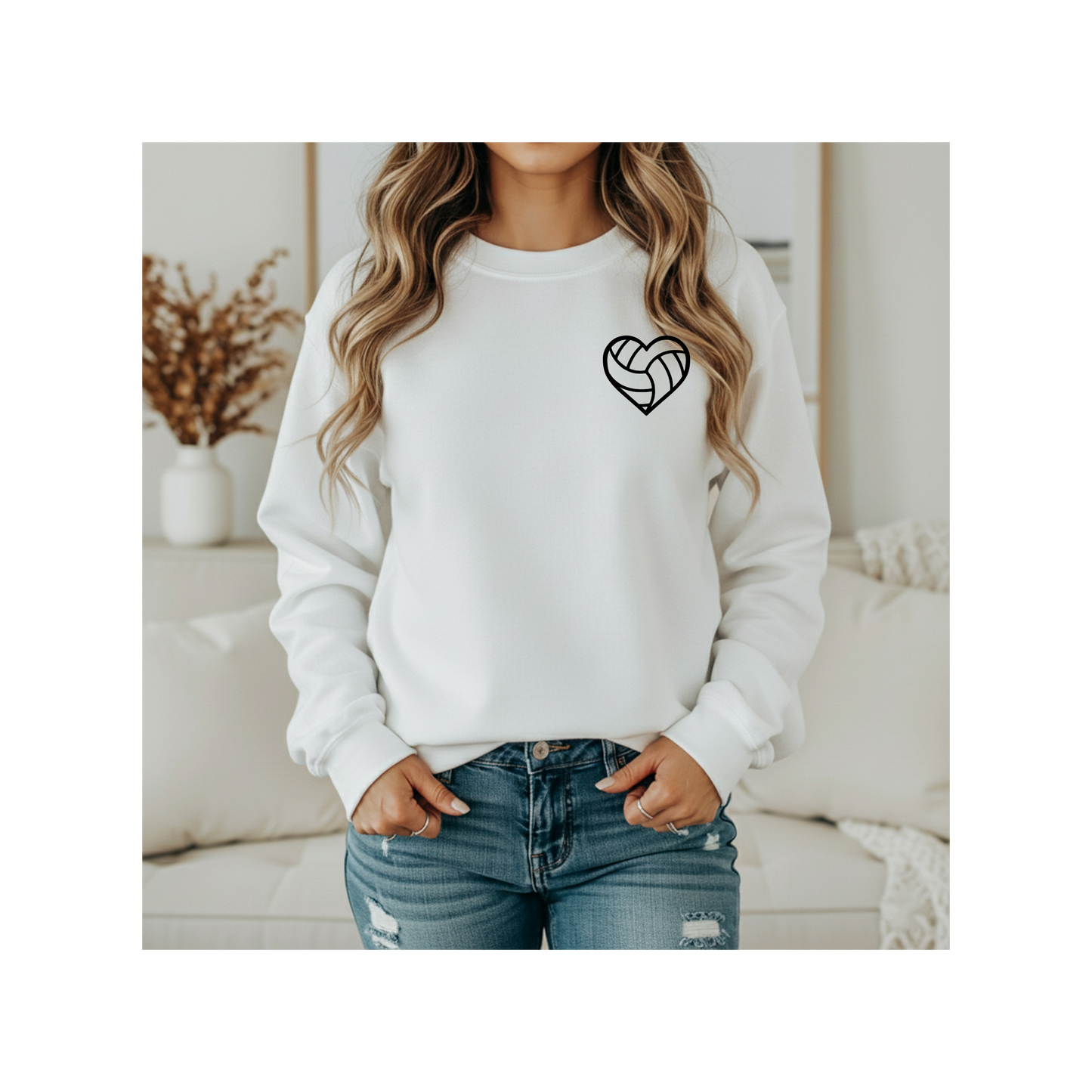 Love for My Favorite Volleyball Player Crewneck