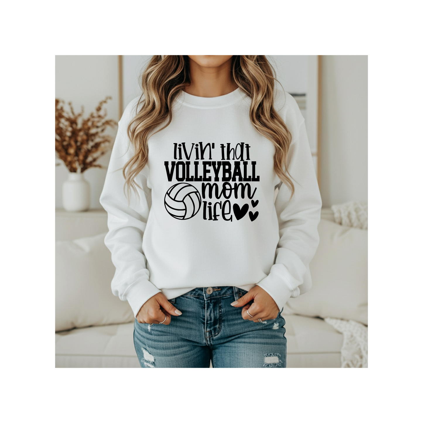 Livin' That Volleyball Mom Life Crewneck